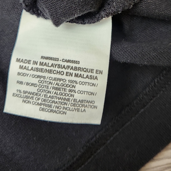 Nike Black White Ringer Shirt Size S Spellout Sportswear Crop Top Swoosh Classic - Picture 4 of 8